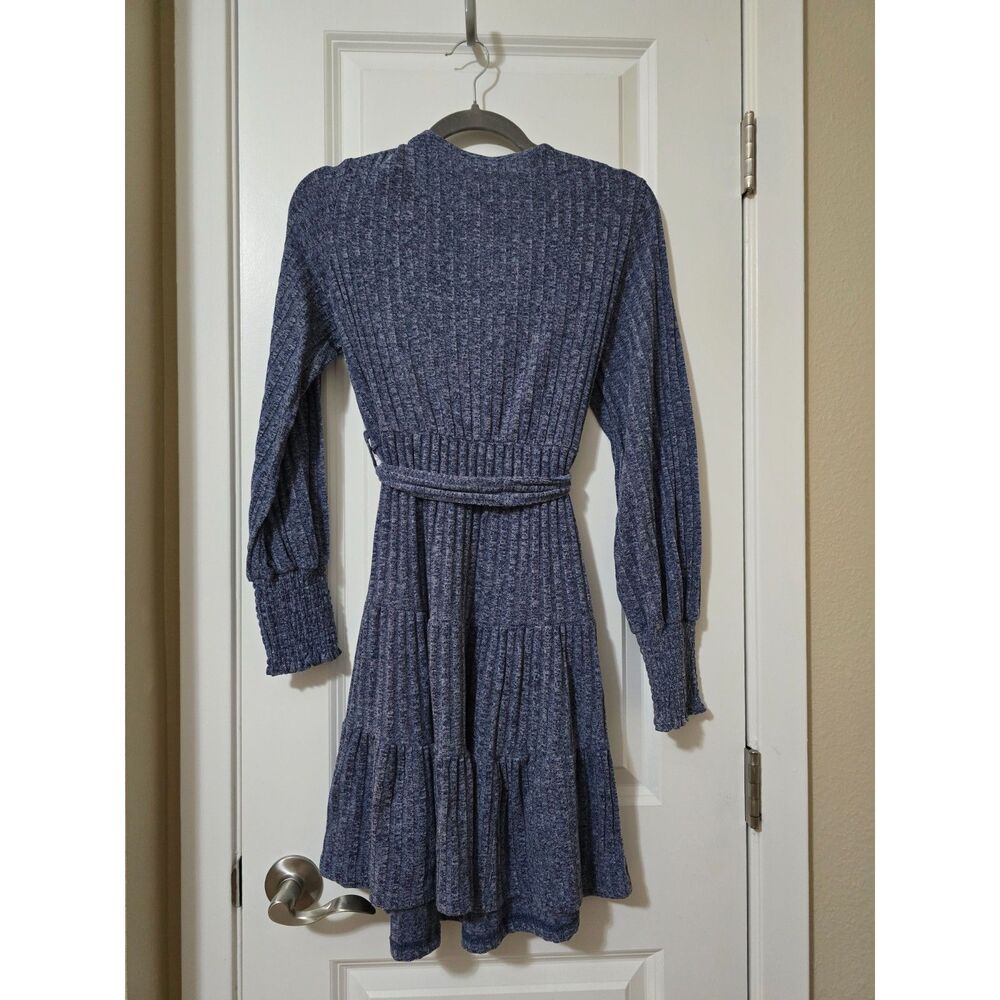 Heather Blue Ribbed Dress Size S - Picture 2 of 2